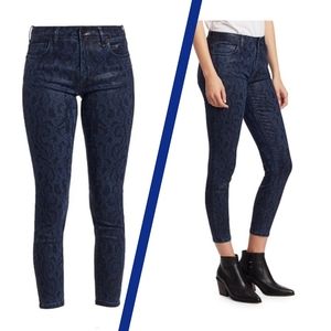 NWT Joe's Jeans Python/ Snake Indigo Charlie High Rise Skinny Ankle Jean, 26